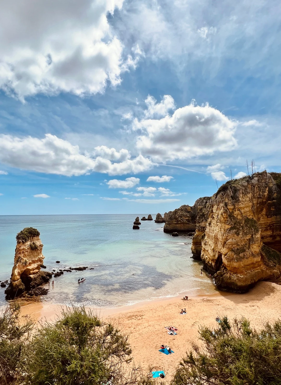Turquoise water along the coast