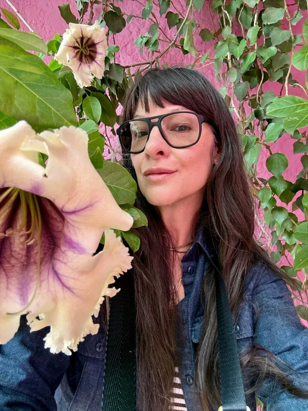Shawnelle Prestidge in a flowering garden